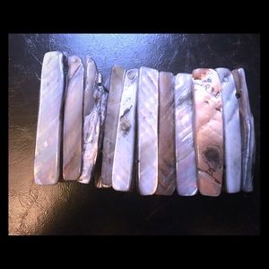 Gray stone-like bracelet